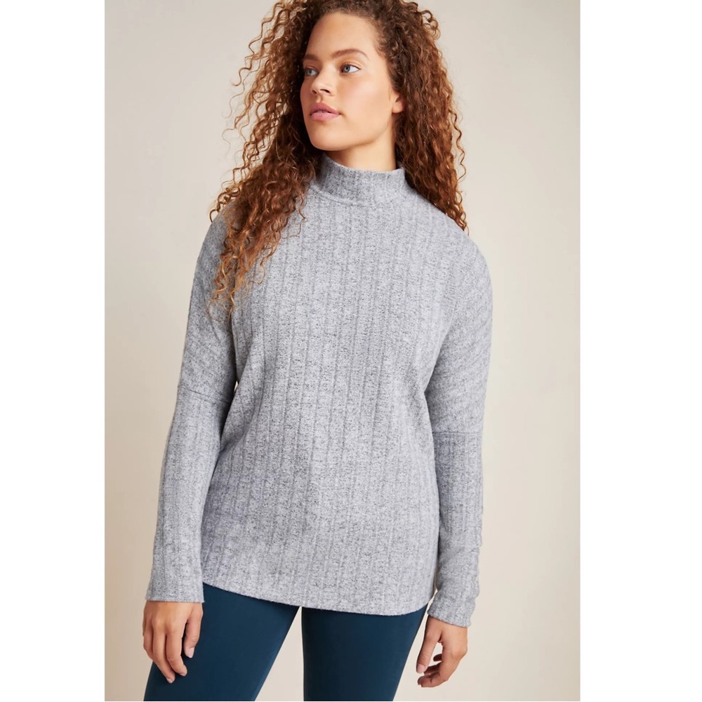 anthropologie // eri + ali fiona hacci grey tunic nwot - Picture 3 of 11